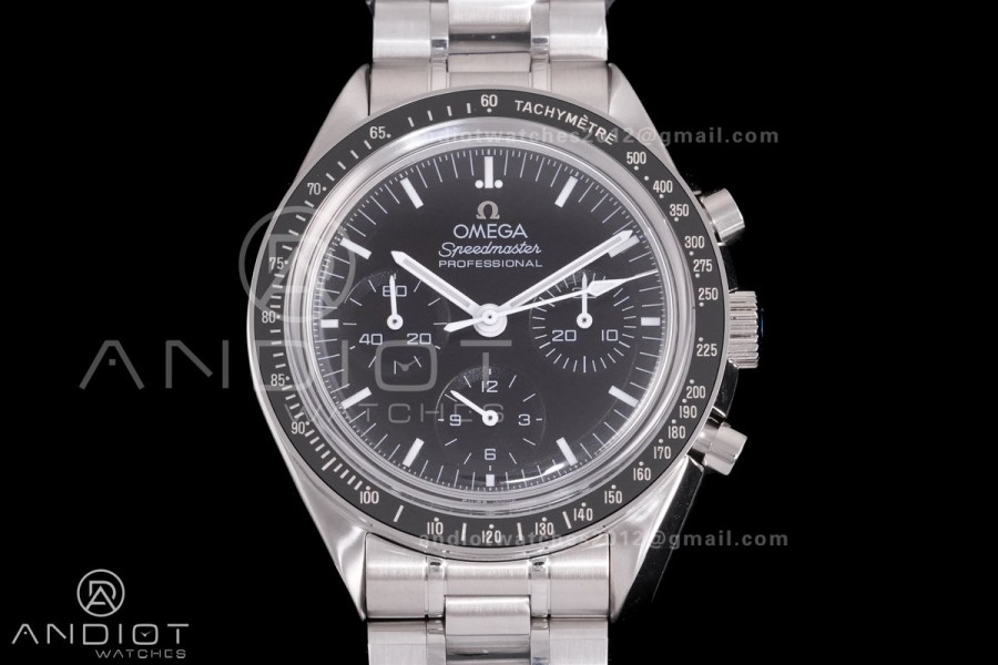 Speedmaster Professional SS N1F Best Edition Black Dial On SS Bracelet Asian 3861