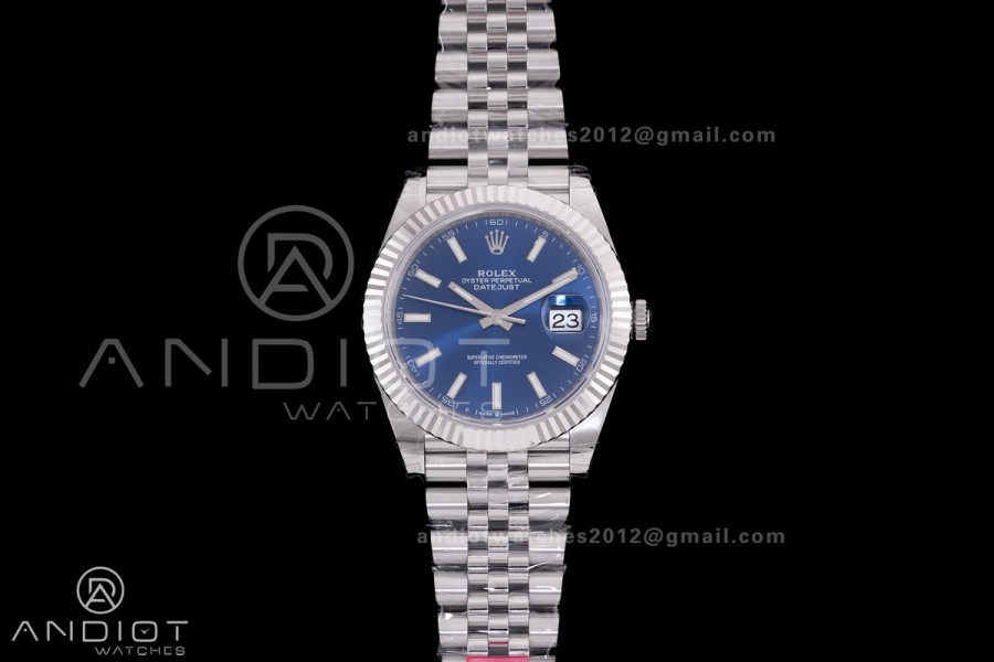 DateJust 41 126334 904L SS V2 VSF 1:1 Best Edition Blue Dial On Jubilee Bracelet DD3235