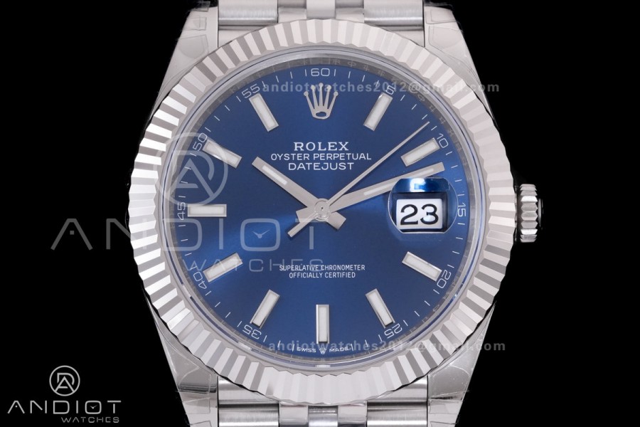 DateJust 41 126334 904L SS V2 VSF 1:1 Best Edition Blue Dial On Jubilee Bracelet DD3235