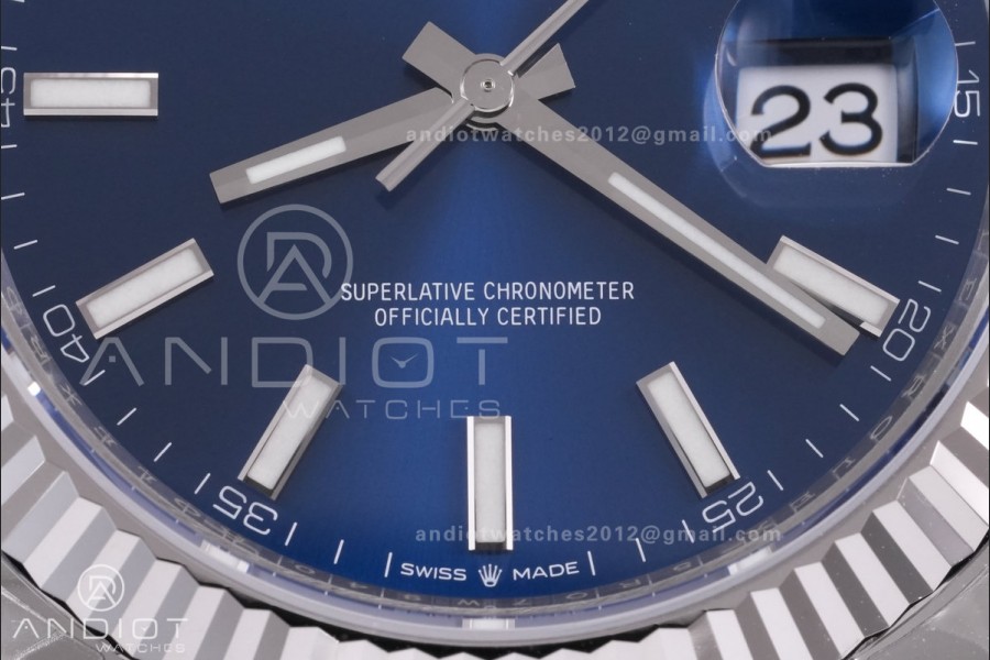 DateJust 41 126334 904L SS V2 VSF 1:1 Best Edition Blue Dial On Jubilee Bracelet DD3235