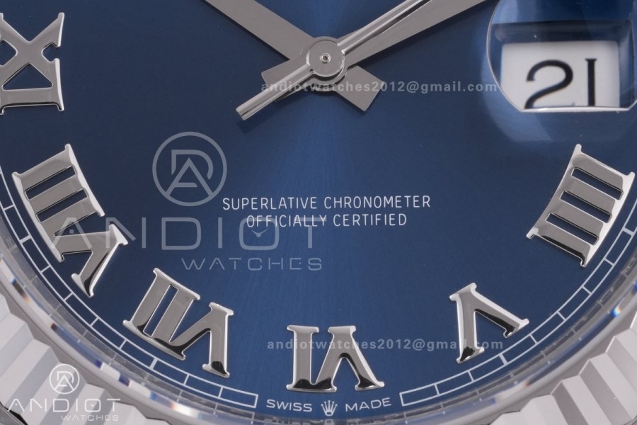 DateJust 41 126334 904L SS V2 VSF 1:1 Best Edition Blue Dial Roman Marker On Jubilee Bracelet DD3235