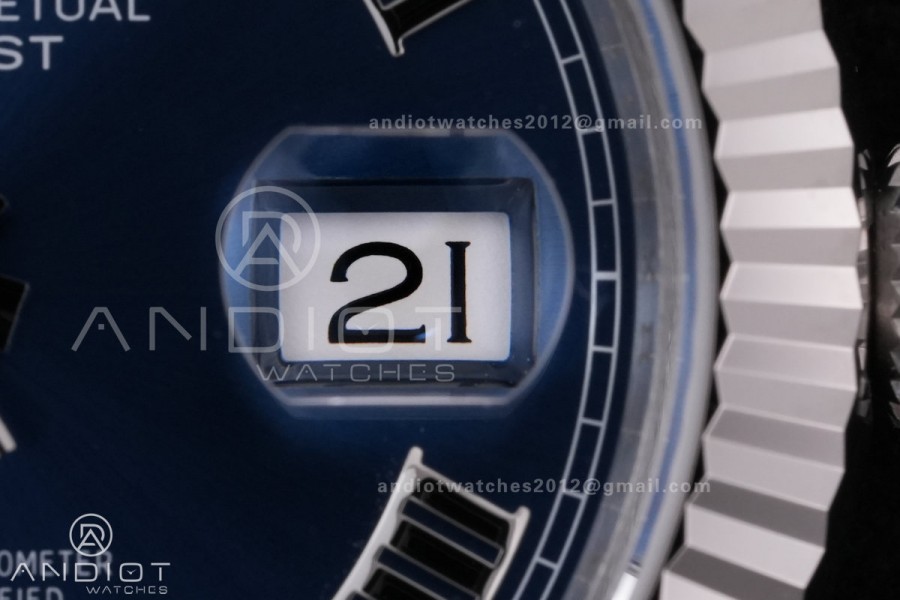 DateJust 41 126334 904L SS V2 VSF 1:1 Best Edition Blue Dial Roman Marker On Jubilee Bracelet DD3235