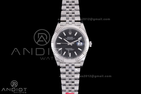 DateJust 41 126334 904L SS V2 VSF 1:1 Best Edition Black Dial On Jubilee Bracelet DD3235