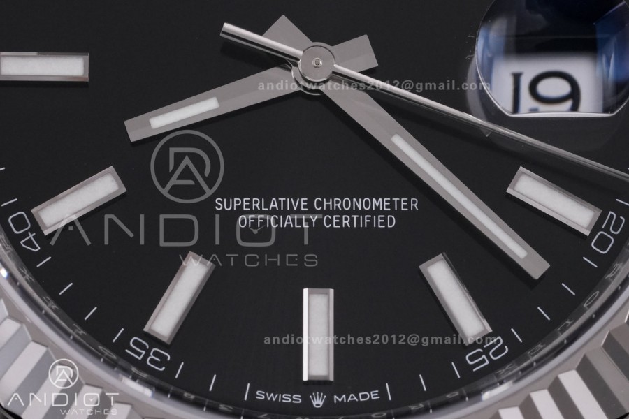 DateJust 41 126334 904L SS VSF 1:1 Best Edition V2 Black Dial On Jubilee Bracelet DD3235
