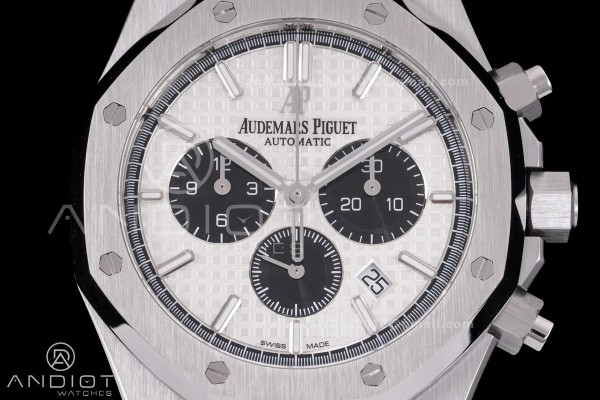 Royal Oak Chrono 26331 SS APSF 1:1 Best Edition White/Black Dial on SS Bracelet A2385