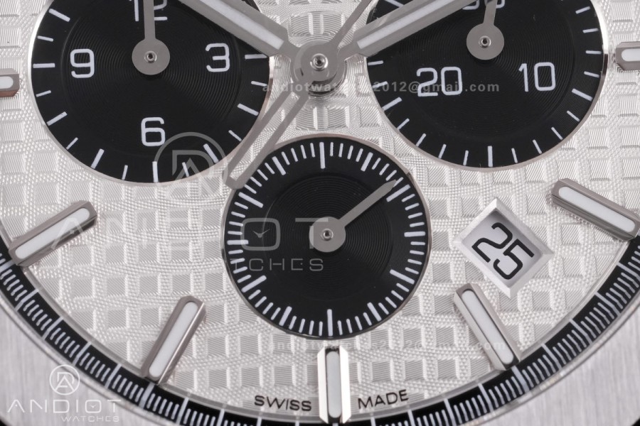 Royal Oak Chrono 26331 SS APSF 1:1 Best Edition White/Black Dial on SS Bracelet A2385