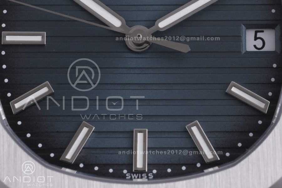 Nautilus 5711 DDF 1:1 Best Edition New Blue Textured Dial on SS Bracelet DD324 Super Clone