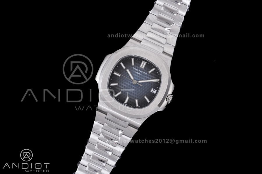 Nautilus 5711 DDF 1:1 Best Edition Old Blue Textured Dial on SS Bracelet DD324 Super Clone