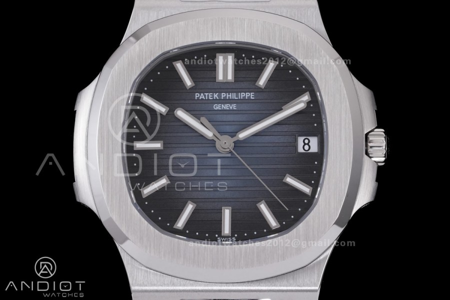 Nautilus 5711 DDF 1:1 Best Edition Old Blue Textured Dial on SS Bracelet DD324 Super Clone