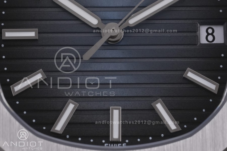 Nautilus 5711 DDF 1:1 Best Edition Old Blue Textured Dial on SS Bracelet DD324 Super Clone