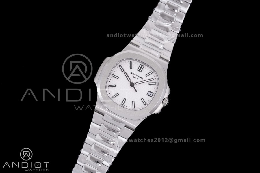 Nautilus 5711 DDF 1:1 Best Edition White Textured Dial on SS Bracelet DD324 Super Clone