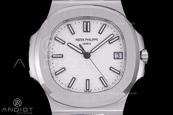 Nautilus 5711 DDF 1:1 Best Edition White Textured ...