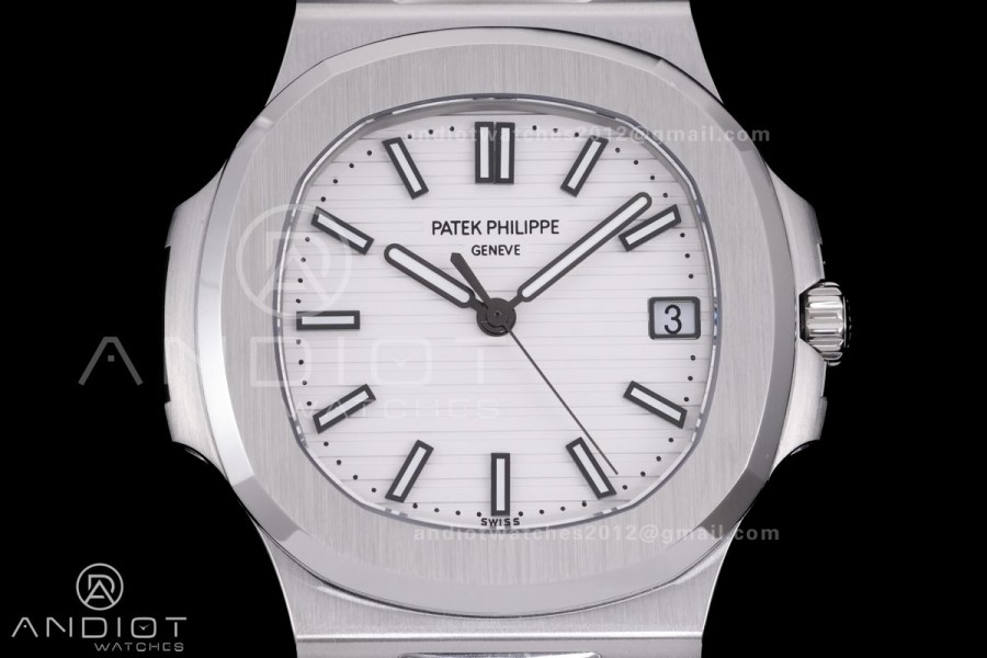 Nautilus 5711 DDF 1:1 Best Edition White Textured Dial on SS Bracelet DD324 Super Clone