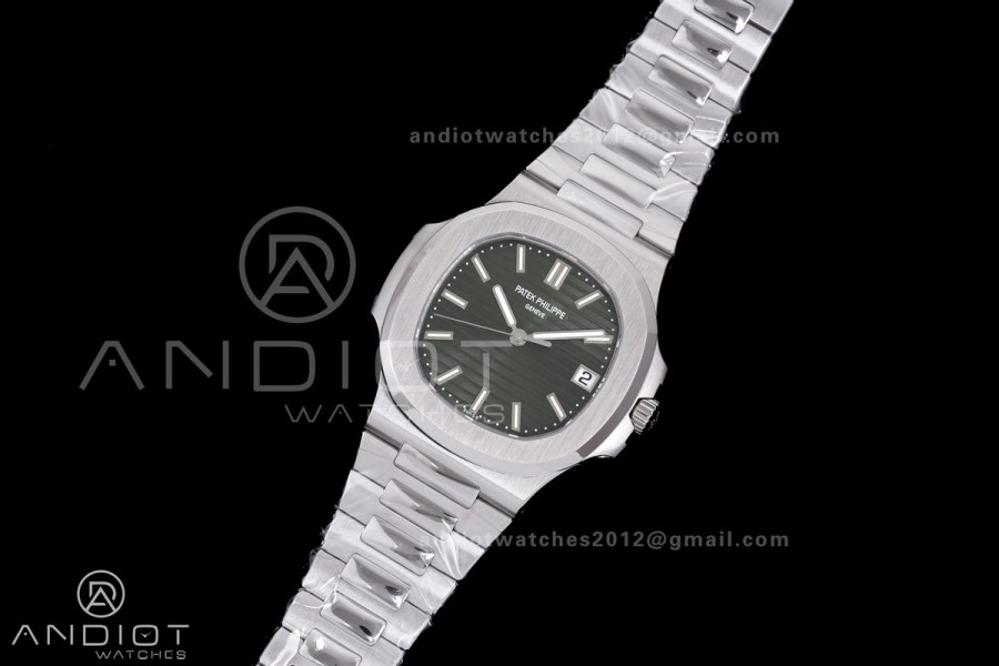 Nautilus 5711 DDF 1:1 Best Edition Green Textured Dial on SS Bracelet DD324 Super Clone