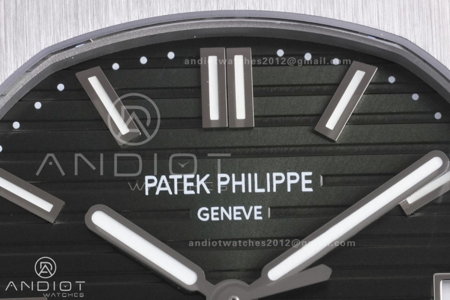 Nautilus 5711 DDF 1:1 Best Edition Green Textured Dial on SS Bracelet DD324 Super Clone
