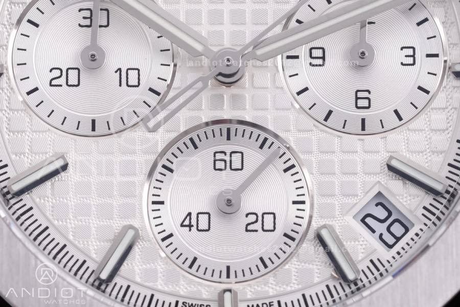 Royal Oak Chrono 26240 SS DDF 1:1 Best Edition Silver Dial on SS Bracelet DD4401 Super Clone