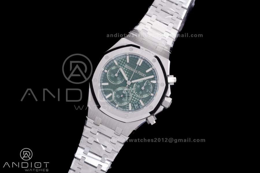 Royal Oak Chrono 26240 SS DDF 1:1 Best Edition Green Dial on SS Bracelet DD4401 Super Clone