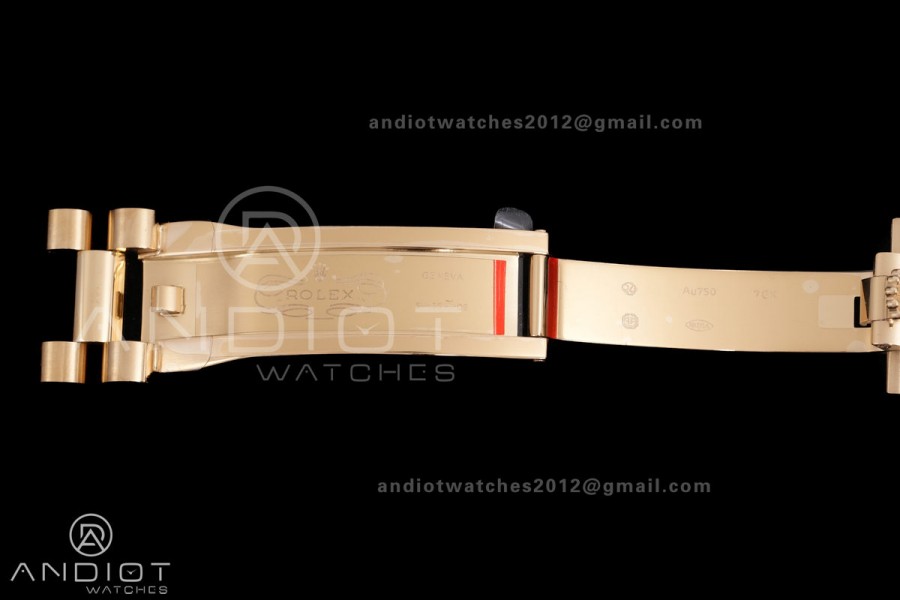Day Date 228238 40mm Gain Weight QF 1:1 Best Edition Green Dial Roman Marker On YG President Bracelet DD3255