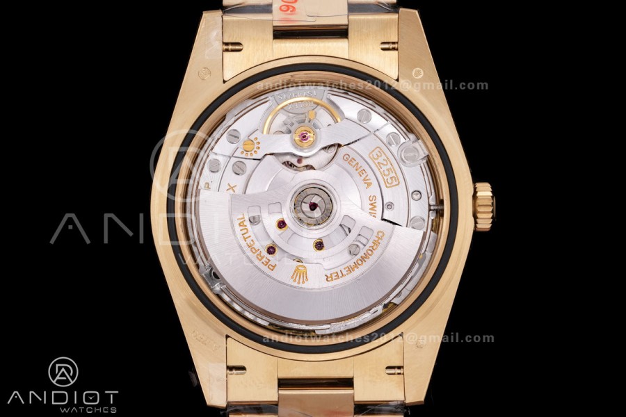 Day Date 228238 40mm Gain Weight QF 1:1 Best Edition Green Dial Roman Marker On YG President Bracelet DD3255