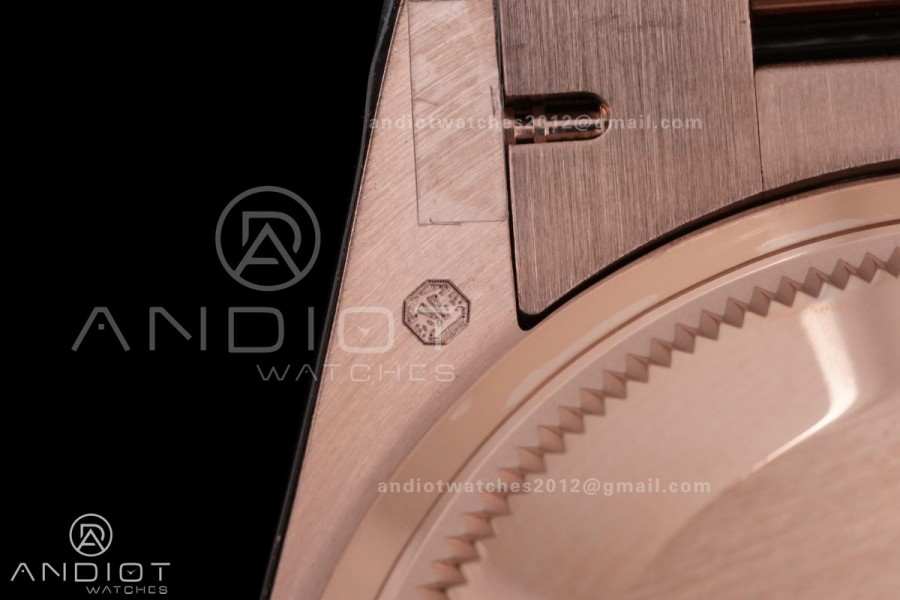 Day Date 128235 Gain Weight RG QF 1:1 Best Edition RG Dial T Diamond Marker On RG President Bracelet A2836