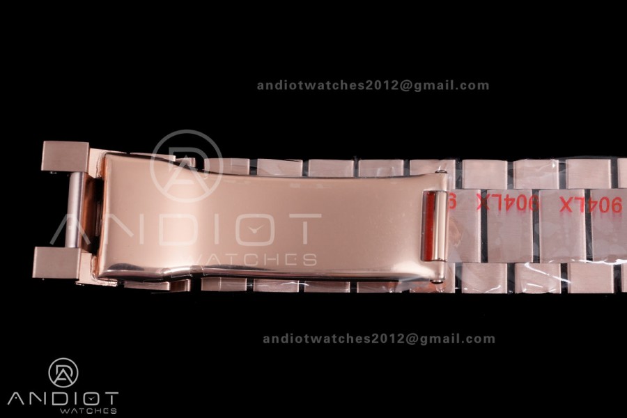 Day Date 128235 Gain Weight RG QF 1:1 Best Edition RG Dial T Diamond Marker On RG President Bracelet A2836