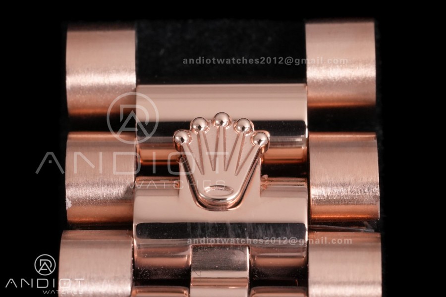 Day Date 128235 Gain Weight RG QF 1:1 Best Edition RG Dial T Diamond Marker On RG President Bracelet A2836