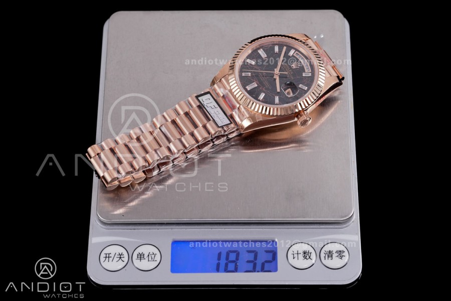 Day Date 40 RG 228235 QF 1:1 Best Edition Eisenkiesel Dial on President Bracelet A2836 (Gain Weight)