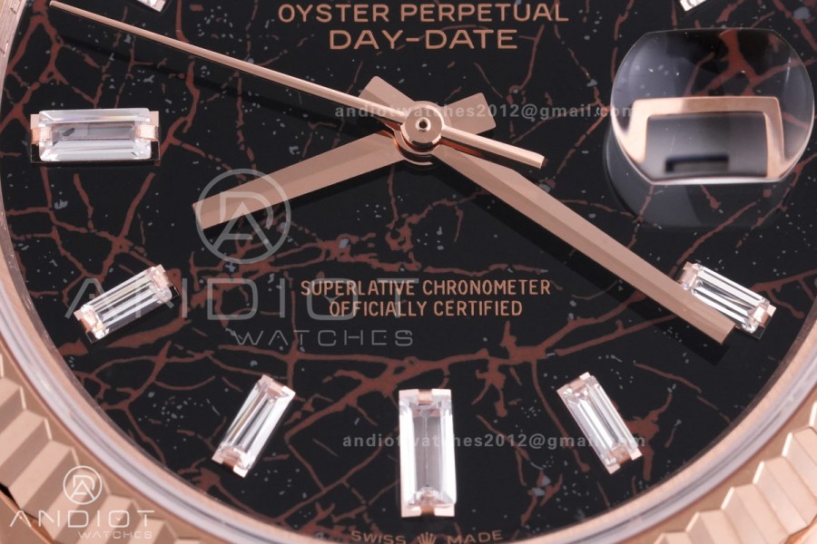Day Date 40 RG 228235 QF 1:1 Best Edition Eisenkiesel Dial on President Bracelet A2836 (Gain Weight)
