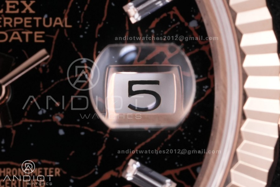 Day Date 40 RG 228235 QF 1:1 Best Edition Eisenkiesel Dial on President Bracelet A2836 (Gain Weight)