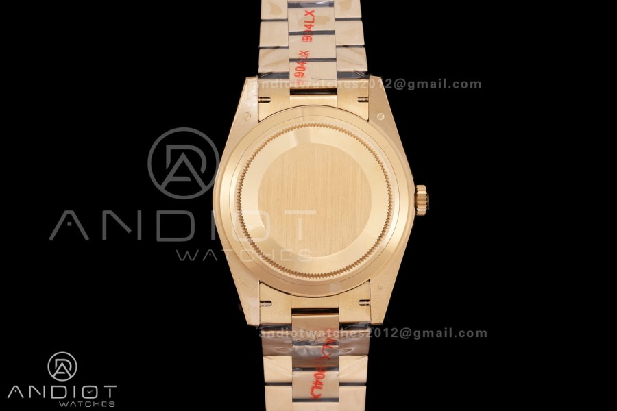 Day Date 228238 40mm Gain Weight QF 1:1 Best Edition Black Dial T Diamond Markers On YG President Bracelet DD3255