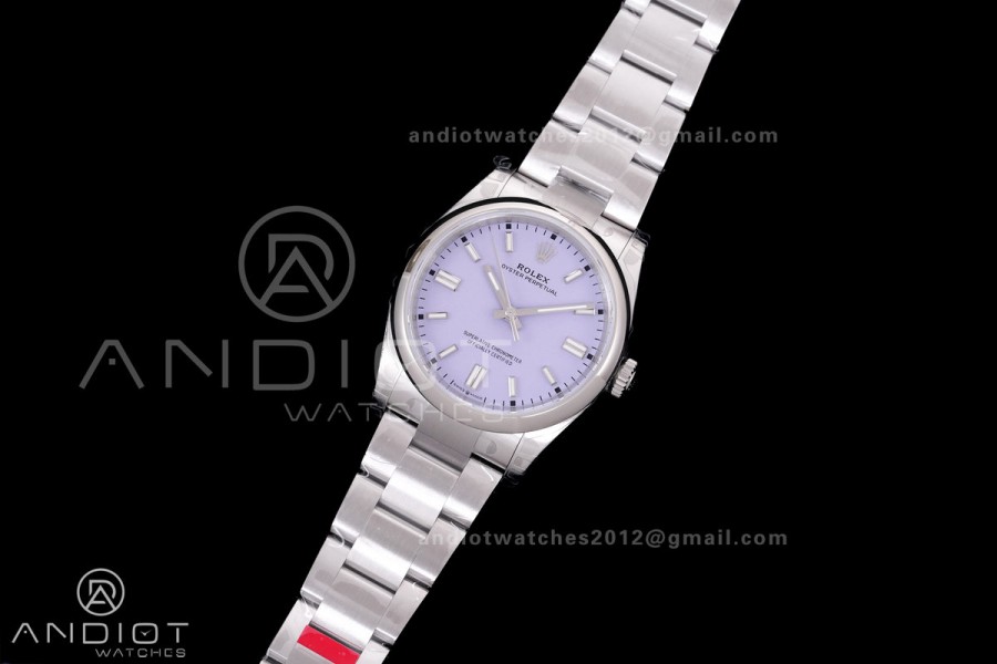Oyster Perpetual 36mm 126000 904L VSF 1:1 Best Edition 2025 Lavender Purple Dial on 904L SS Bracelet VS3230