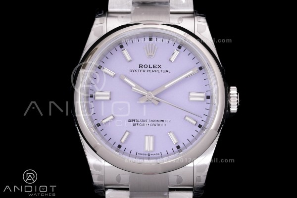 Oyster Perpetual 36mm 126000 904L VSF 1:1 Best Edition 2025 Lavender Purple Dial on 904L SS Bracelet VS3230