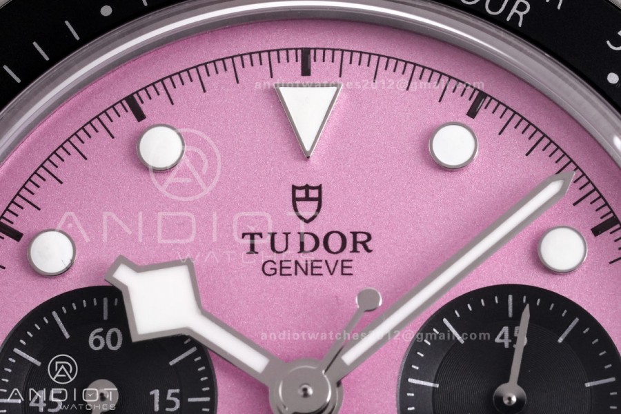 Black Bay Chrono SS ZF 1:1 Best Edition Pink Dial on SS Bracelet A7750
