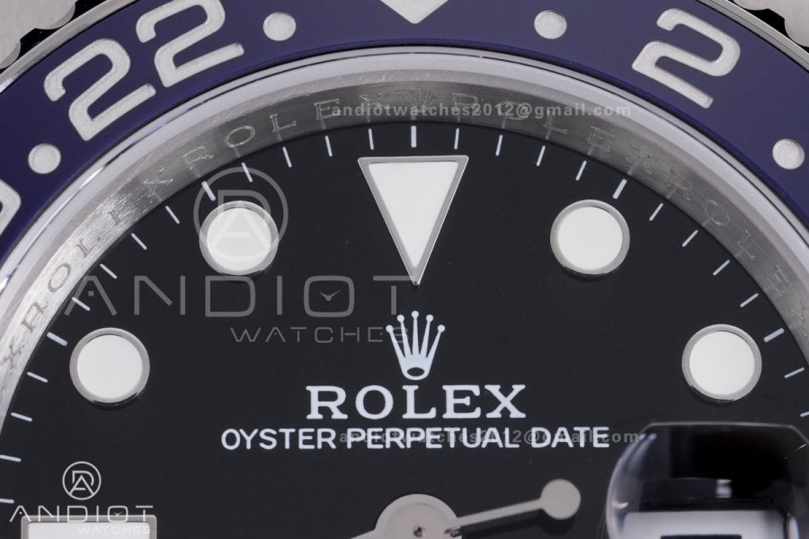 GMT-Master II 126710 BLRO Blue/Red V3 904L SS QF 1:1 Pepsi Best Edition Black Dial On Oyster Bracelet DD3285
