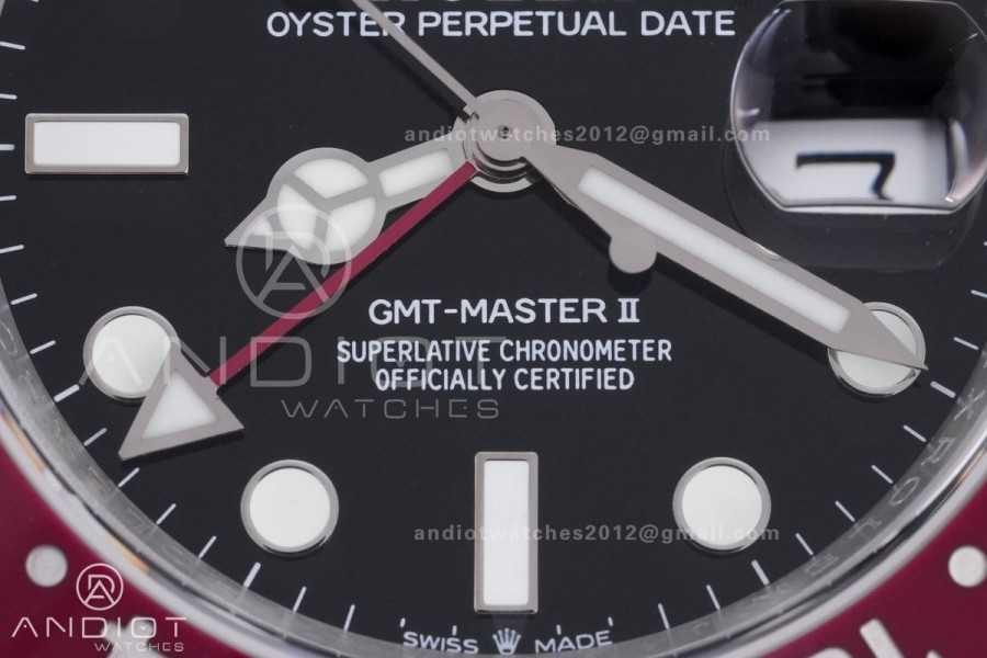 GMT-Master II 126710 BLRO Blue/Red V3 904L SS QF 1:1 Pepsi Best Edition Black Dial On Oyster Bracelet DD3285