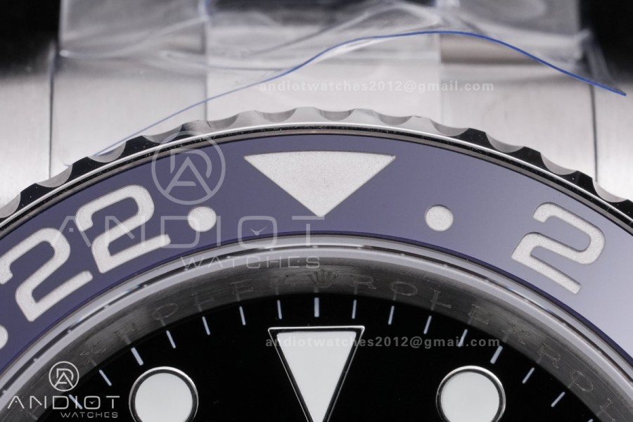 GMT-Master II 126710 BLRO Blue/Red V3 904L SS QF 1:1 Pepsi Best Edition Black Dial On Oyster Bracelet DD3285