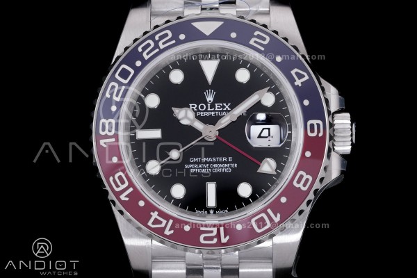 GMT-Master II 126710 BLRO Blue/Red V3 904L SS QF 1...