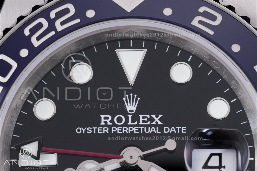 GMT-Master II 126710 BLRO Blue/Red V3 904L SS QF 1:1 Pepsi Best Edition Black Dial On Jubilee Bracelet DD3285