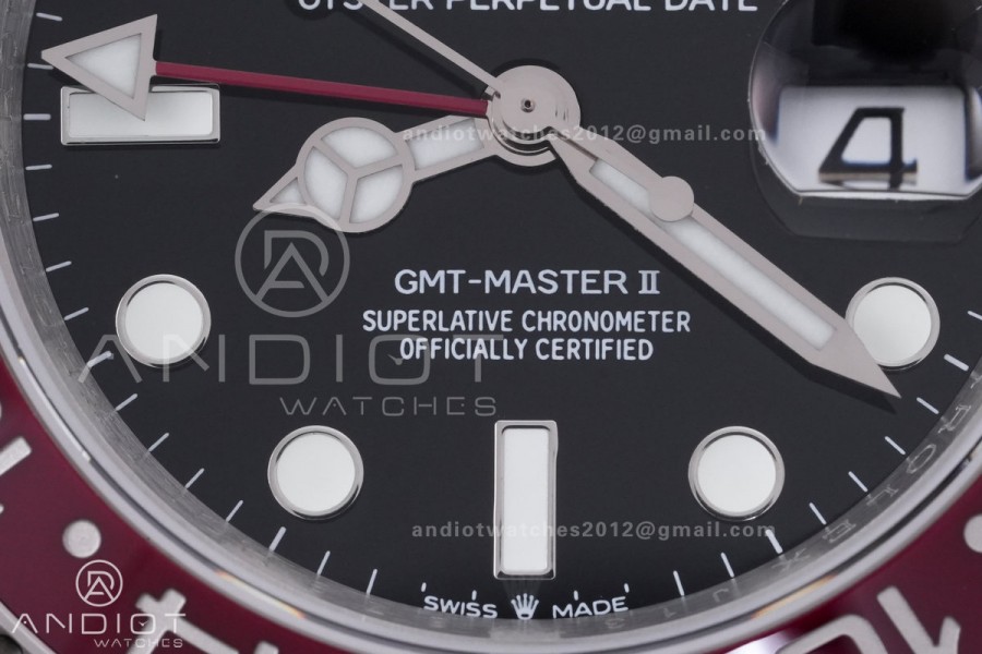 GMT-Master II 126710 BLRO Blue/Red V3 904L SS QF 1:1 Pepsi Best Edition Black Dial On Jubilee Bracelet DD3285