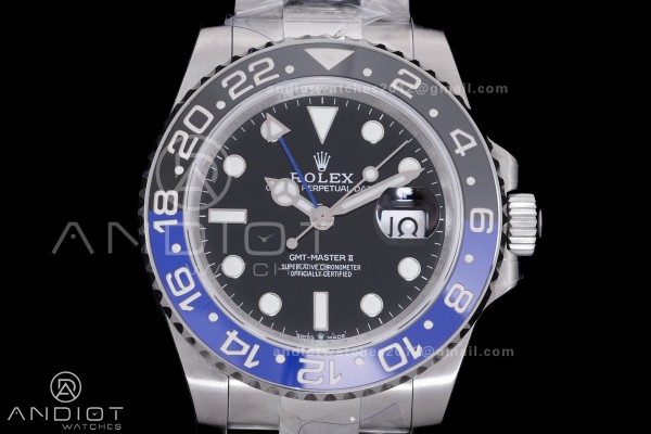 GMT-Master II 126710 BLNR Black/Blue V3 904L SS QF...