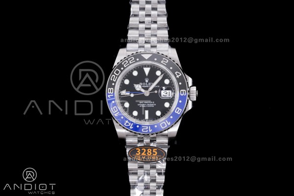 GMT-Master II 126710 BLNR Black/Blue V3 904L SS QF...