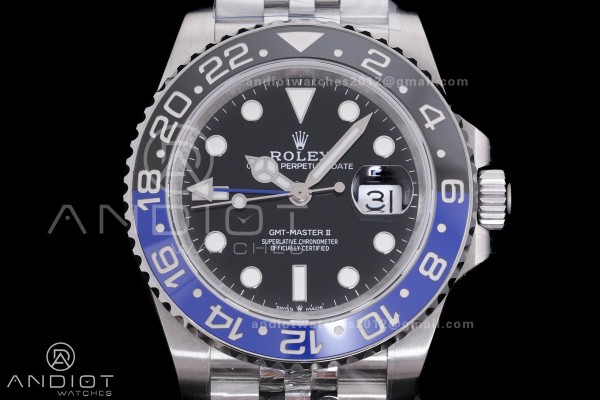 GMT-Master II 126710 BLNR Black/Blue V3 904L SS QF...
