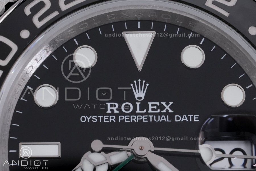GMT-Master II 126710 GRNR Black/Gray V3 904L SS QF 1:1 Bruce Wayne Best Edition Black Dial On Oyster Bracelet DD3285