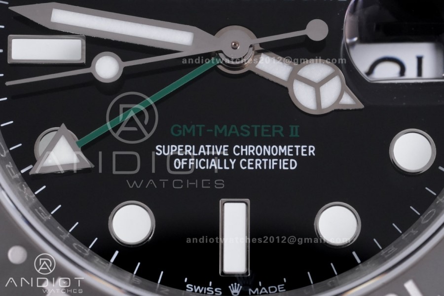 GMT-Master II 126710 GRNR Black/Gray V3 904L SS QF 1:1 Bruce Wayne Best Edition Black Dial On Jubilee Bracelet DD3285