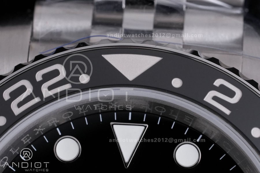 GMT-Master II 126710 GRNR Black/Gray V3 904L SS QF 1:1 Bruce Wayne Best Edition Black Dial On Jubilee Bracelet DD3285