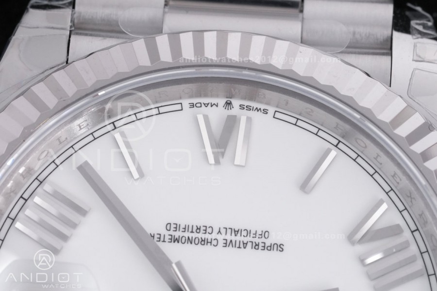 Day Date 228239 40mm 904L SS VSF 1:1 Best Edition White Dial Roman Markers On SS President Bracelet DD3255