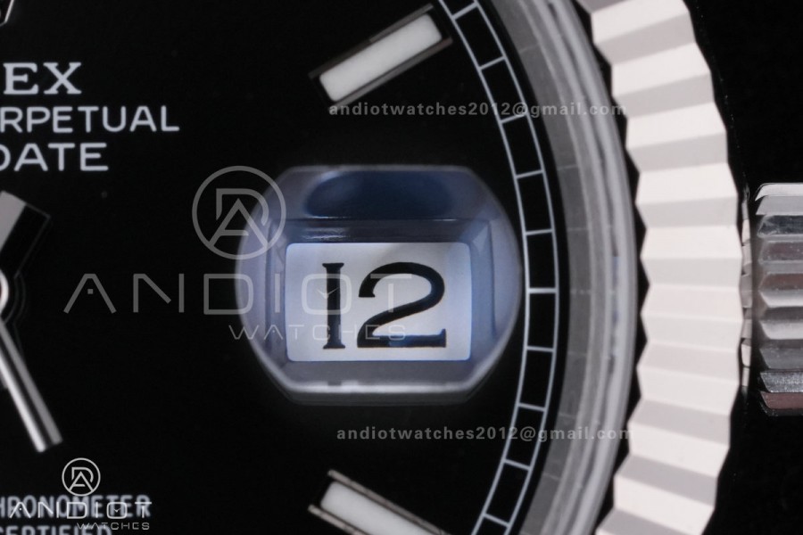 Day Date 228239 40mm 904L SS VSF 1:1 Best Edition Black Dial Stick Marker On SS President Bracelet DD3255