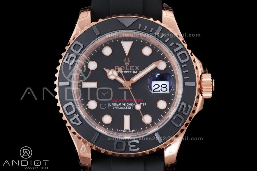 Yacht-Master 116655 VSF 1:1 Best Edition Black Ceramic Bezel on Oysterflex Rubber Strap VS3135