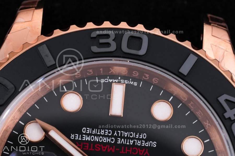 Yacht-Master 116655 VSF 1:1 Best Edition Black Ceramic Bezel on Oysterflex Rubber Strap VS3135