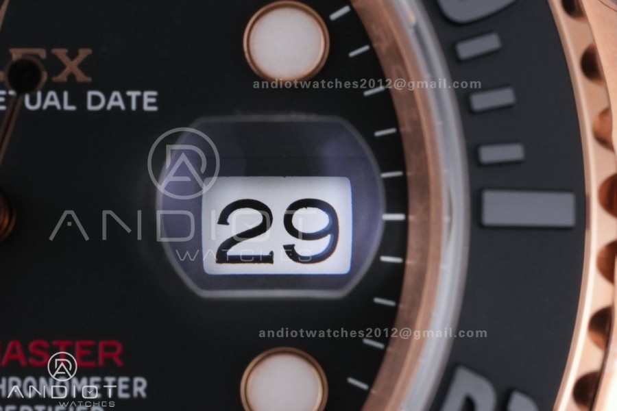Yacht-Master 116655 VSF 1:1 Best Edition Black Ceramic Bezel on Oysterflex Rubber Strap VS3135
